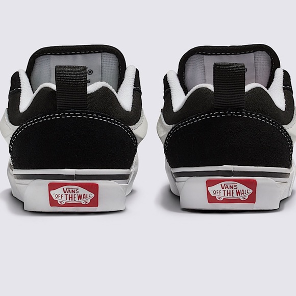 Vans Knu Skool Black and White Low-Top Skate Sneakers - Picture 3 of 14